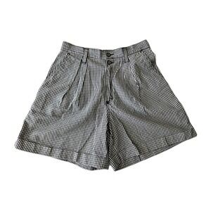 Vtg Lizwear Black + White Gingham Checkered Trouser Classic Golf Shorts 10